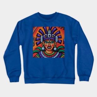 Aztec God - Colorful Painting Crewneck Sweatshirt